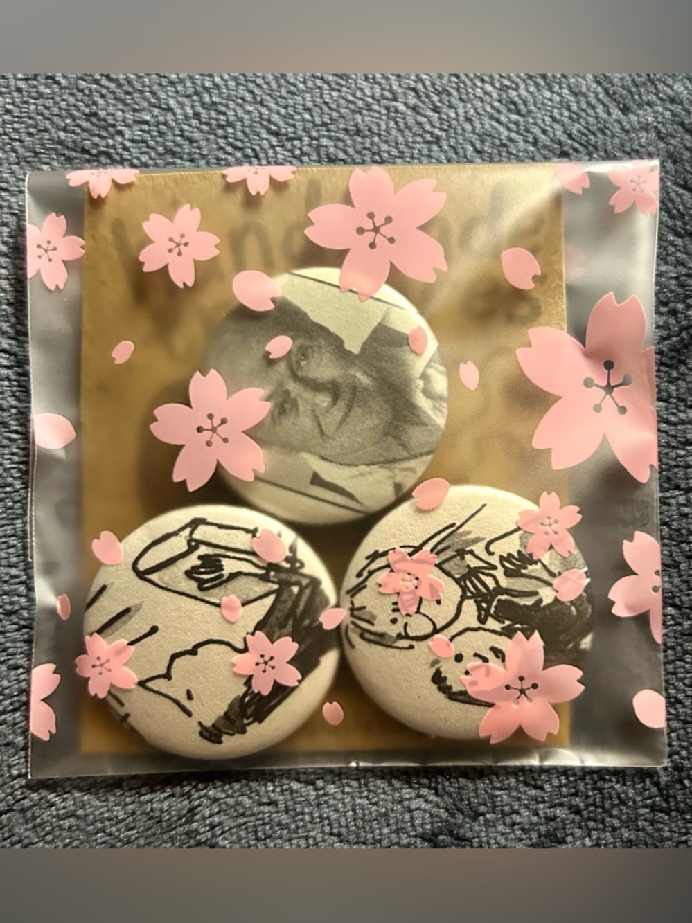 Matilda Button Set Roald Dahl Book Page Pins 1.25in Handmade Literary Set of 3 - Picture 7 of 8